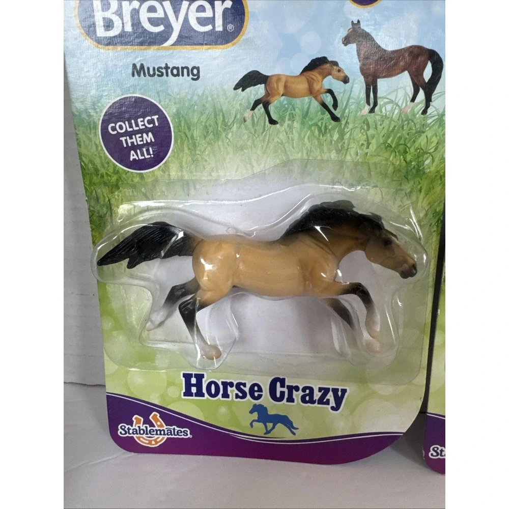 New Breyer Horse Crazy Lot of 2 Stablemates 1:32 Scale  Mustang Quarter Gift